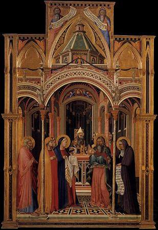Ambrogio Lorenzetti Presentation at the Temple Spain oil painting art